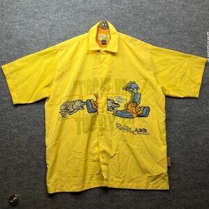Vintage Raw Blue T-Bone vs Tubby T Shirt Men's‎ 2XL Yellow Short Sleeve Hip Hop